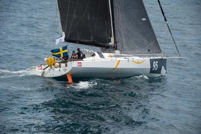 A close battle on the water for the two Pogo 12.50s. Talanta at the start of the Antigua Bermuda Race © Ted Martin